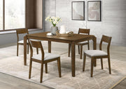 Almonte 59-inch Rectangular Dining Set Dark Brown 5-piece