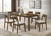 Almonte 59-inch Rectangular Dining Set Dark Brown 7-piece