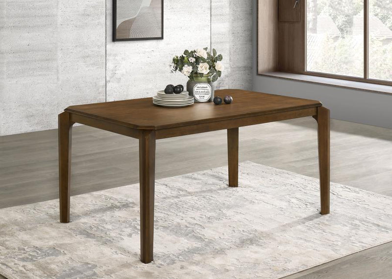 Almonte 59-inch Rectangular Wood Dining Table Dark Brown Default Title