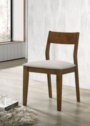 Almonte Dining Chair Upholstered Seat Dark Brown (Set of 2) Default Title