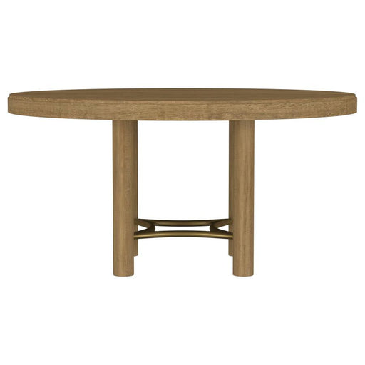 Arini Round Dining Table Set Sand Wash Black 5-piece