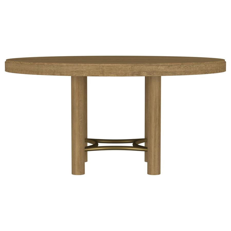 Arini 60-inch Round Wood Dining Room Table Sand Wash Default Title