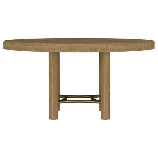 Arini 60-inch Round Wood Dining Room Table Sand Wash Default Title