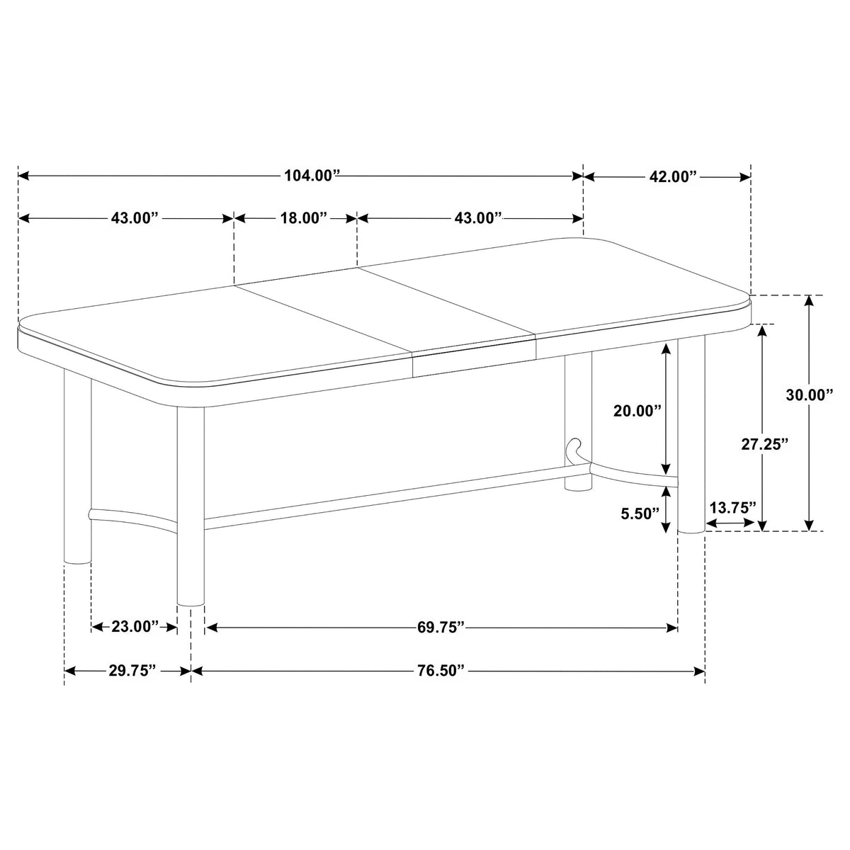 Arini Extension Leaf Dining Table Set