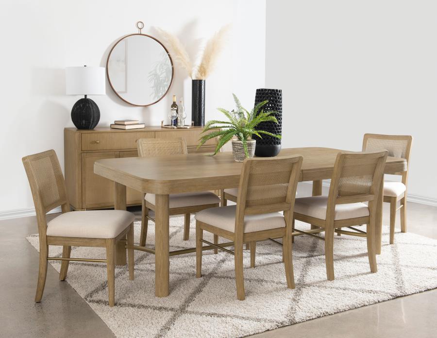 Arini Extension Leaf Dining Table Set Sand Wash 7-piece