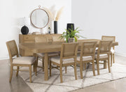 Arini Extension Leaf Dining Table Set Sand Wash 9-piece