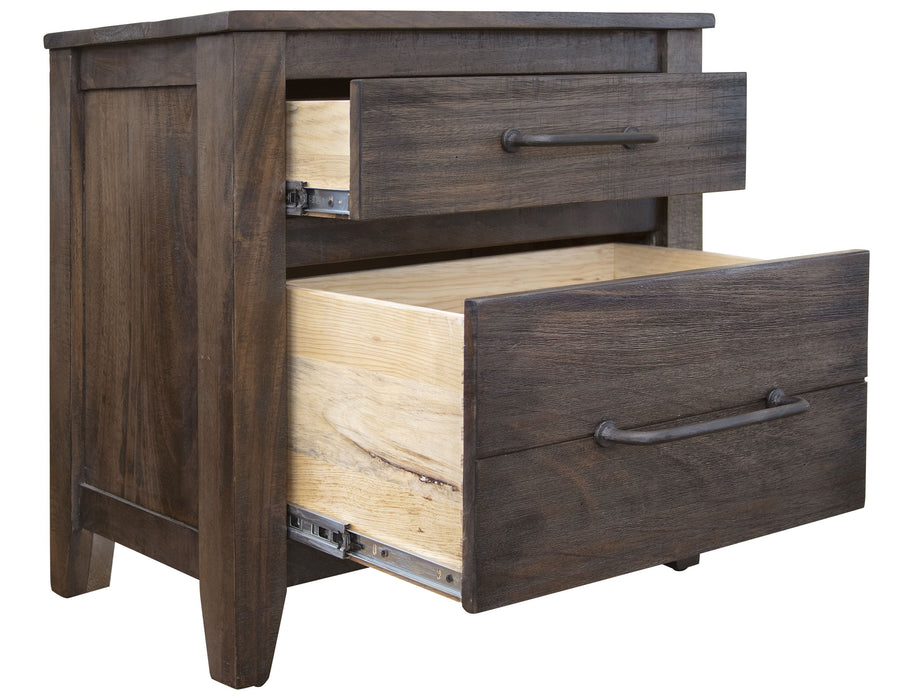 San Luis - Nightstand - Deep Brown / Warm Gray Finish