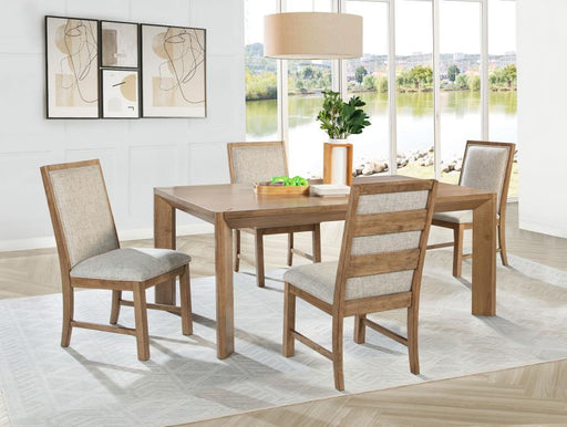 Bruner 72-inch Rectangular Dining Set Natural Brown 5-piece