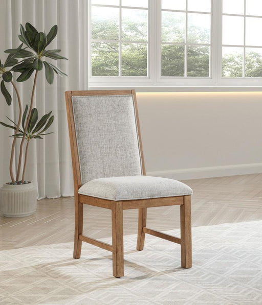 Bruner Upholstered Side Chair Natural Brown (Set of 2) Default Title