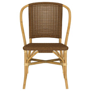 Lexley Woven Rattan Dining Side Chair Brown (Set of 2)