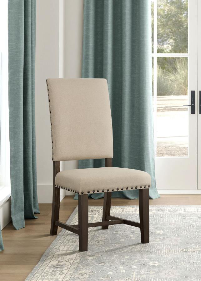 Twain Upholstered Dining Side Chair (Set of 2) Beige