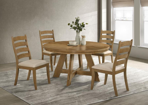 Danvers 5-piece Dining Table Set Brown Oak and Latte Default Title