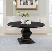 Twyla 60-inch Round Wood Dining Room Table Dark Cocoa Default Title