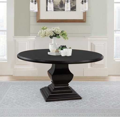Twyla 60-inch Round Wood Dining Room Table Dark Cocoa Default Title