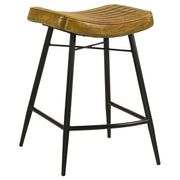 Bayu Leather Upholstered Counter Stool (Set of 2)