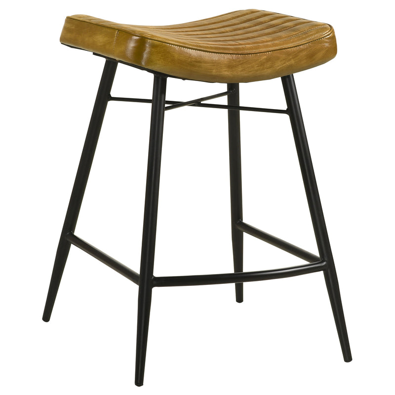 Bayu Leather Upholstered Counter Stool (Set of 2)