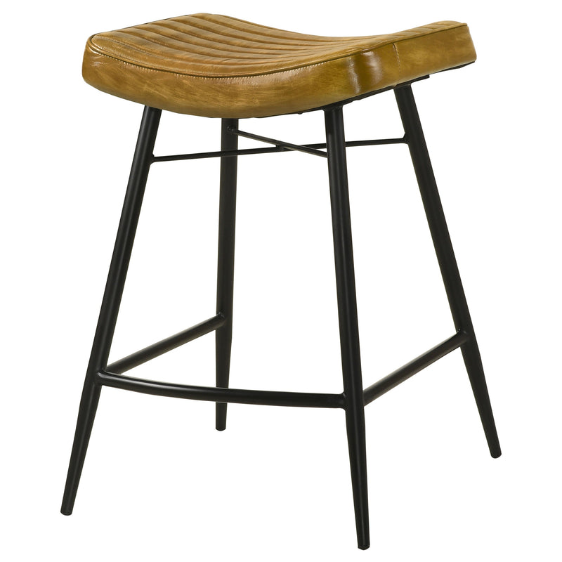 Bayu Leather Upholstered Counter Stool (Set of 2)