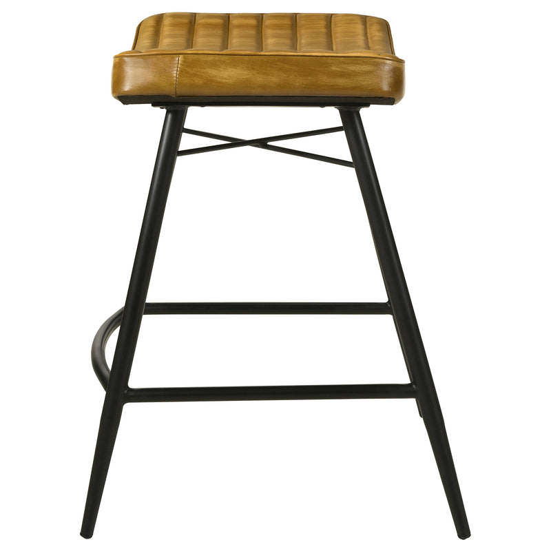 Bayu Leather Upholstered Counter Stool (Set of 2)