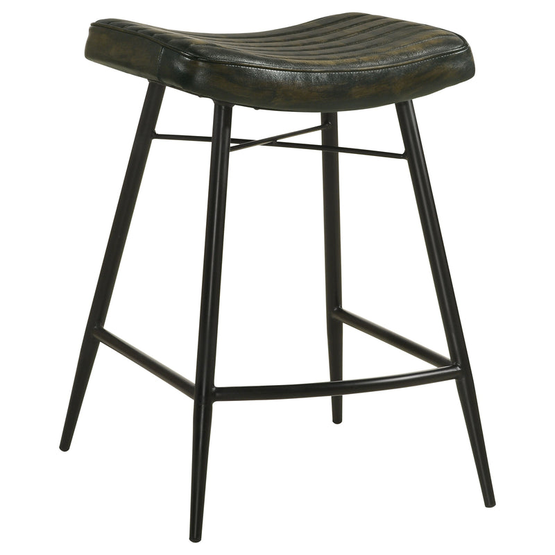 Bayu Leather Upholstered Counter Stool (Set of 2)