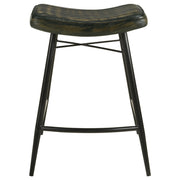 Bayu Leather Upholstered Counter Stool (Set of 2)