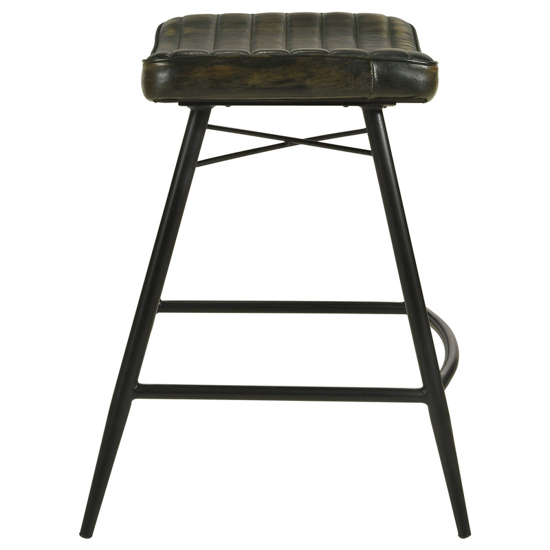 Bayu Leather Upholstered Counter Stool (Set of 2)
