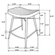 Bayu Leather Upholstered Counter Stool (Set of 2)