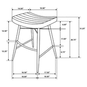 Bayu Leather Upholstered Bar Stool (Set of 2)