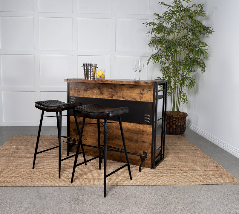 Bayu Leather Upholstered Bar Stool (Set of 2)