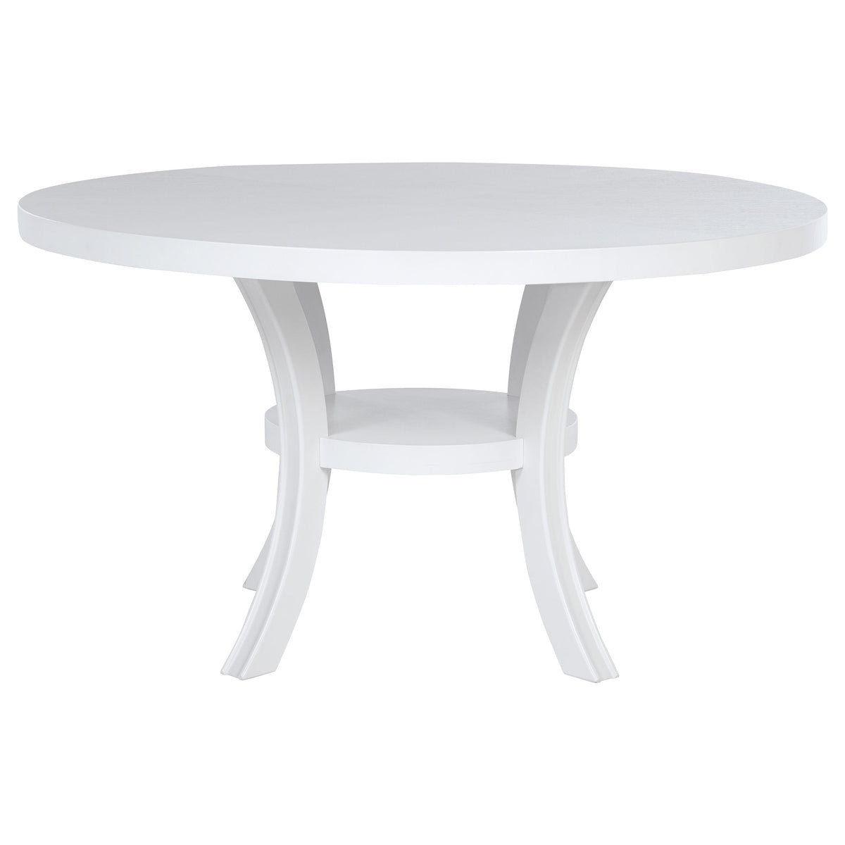 Judd 54-inch Round Wood Dining Table Set Pearl