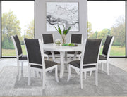 Judd 54-inch Round Wood Dining Table Set Pearl
