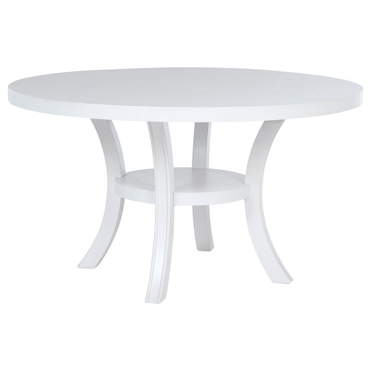 Judd 54-inch Round Wood Dining Table Set Pearl