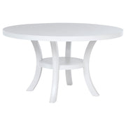 Judd 54-inch Round Wood Dining Table Set Pearl