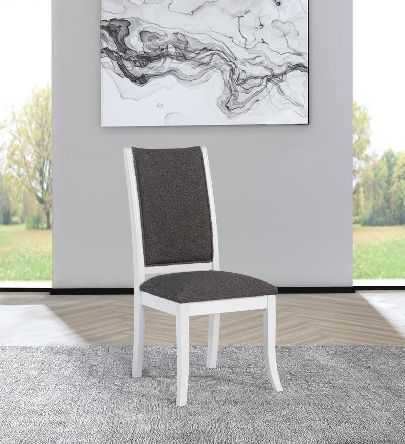Judd Upholstered Dining Side Chair Pearl White (Set of 2) Default Title