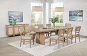 Kailani Rectangular Wood Dining Table Set Beige Oak 10-piece