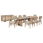 Kailani Rectangular Wood Dining Table Set Beige Oak
