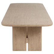 Kailani Rectangular Wood Dining Table Set Beige Oak