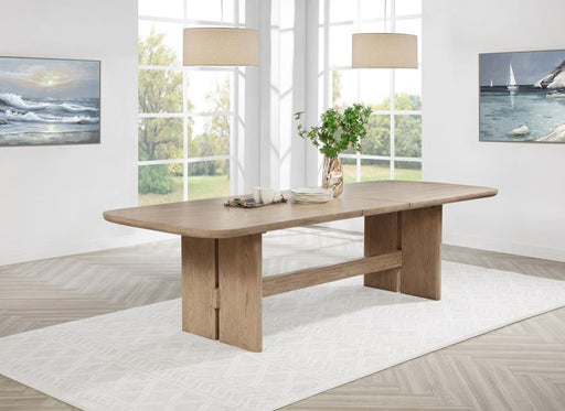Kailani 110-inch Rectangular Wood Dining Table Beige Oak Default Title