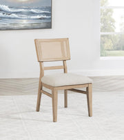 Kailani Rattan Cane Dining Side Chair Beige Oak (Set of 2) Default Title