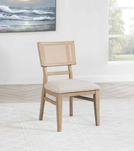 Kailani Rattan Cane Dining Side Chair Beige Oak (Set of 2) Default Title