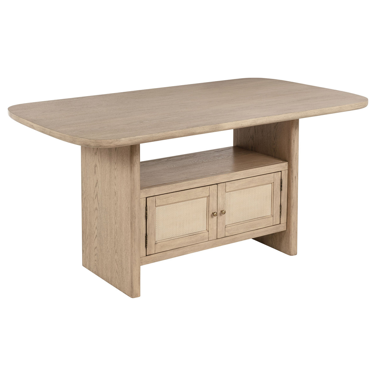 Kailani Wood Counter Height Dining Set Beige Oak