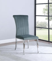 Beaufort Upholstered Dining Side Chair Steel Grey (Set of 2) Default Title