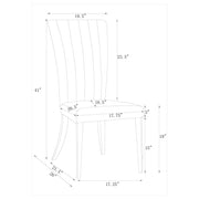 Beaufort Upholstered Dining Side Chair Steel Grey (Set of 2)
