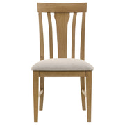 Hartville Round Dining Table Set Natural Light Brown