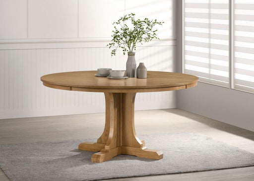 Hartville 60-inch Round Dining Table Natural Light Brown Default Title