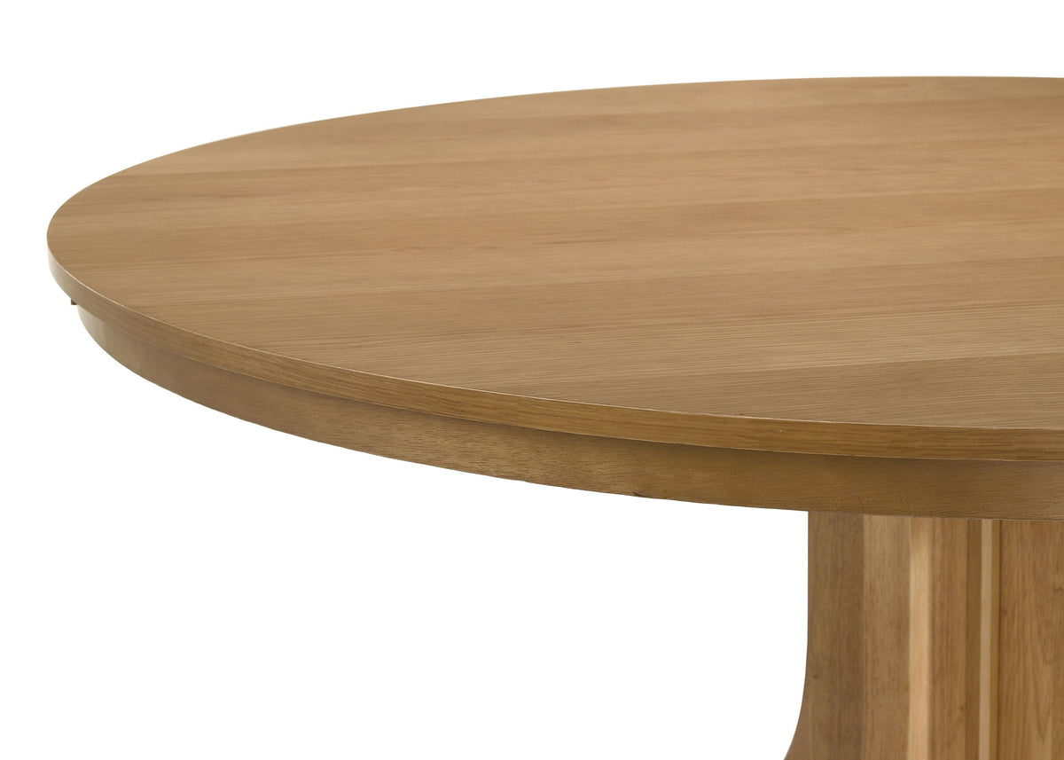 Hartville 60-inch Round Dining Table Natural Light Brown