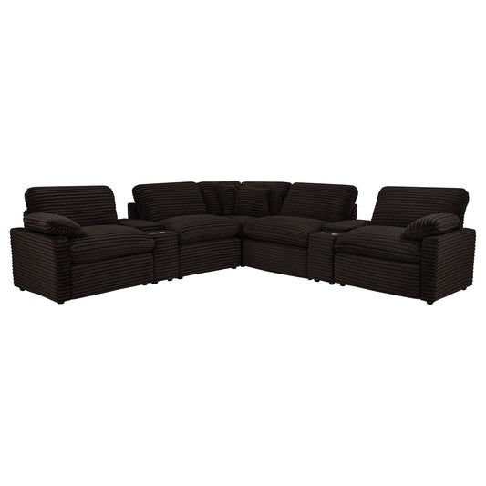 Collins 7-piece Modular Power Reclining Sectional Chocolate Brown
