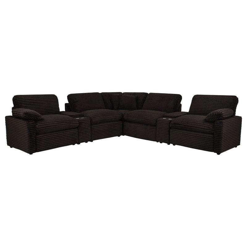 Collins 7-piece Modular Power Reclining Sectional Chocolate Brown