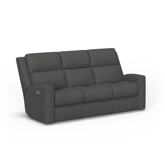 Flexsteel Score Power Reclining Sofa with Power Headrests & Lumbar