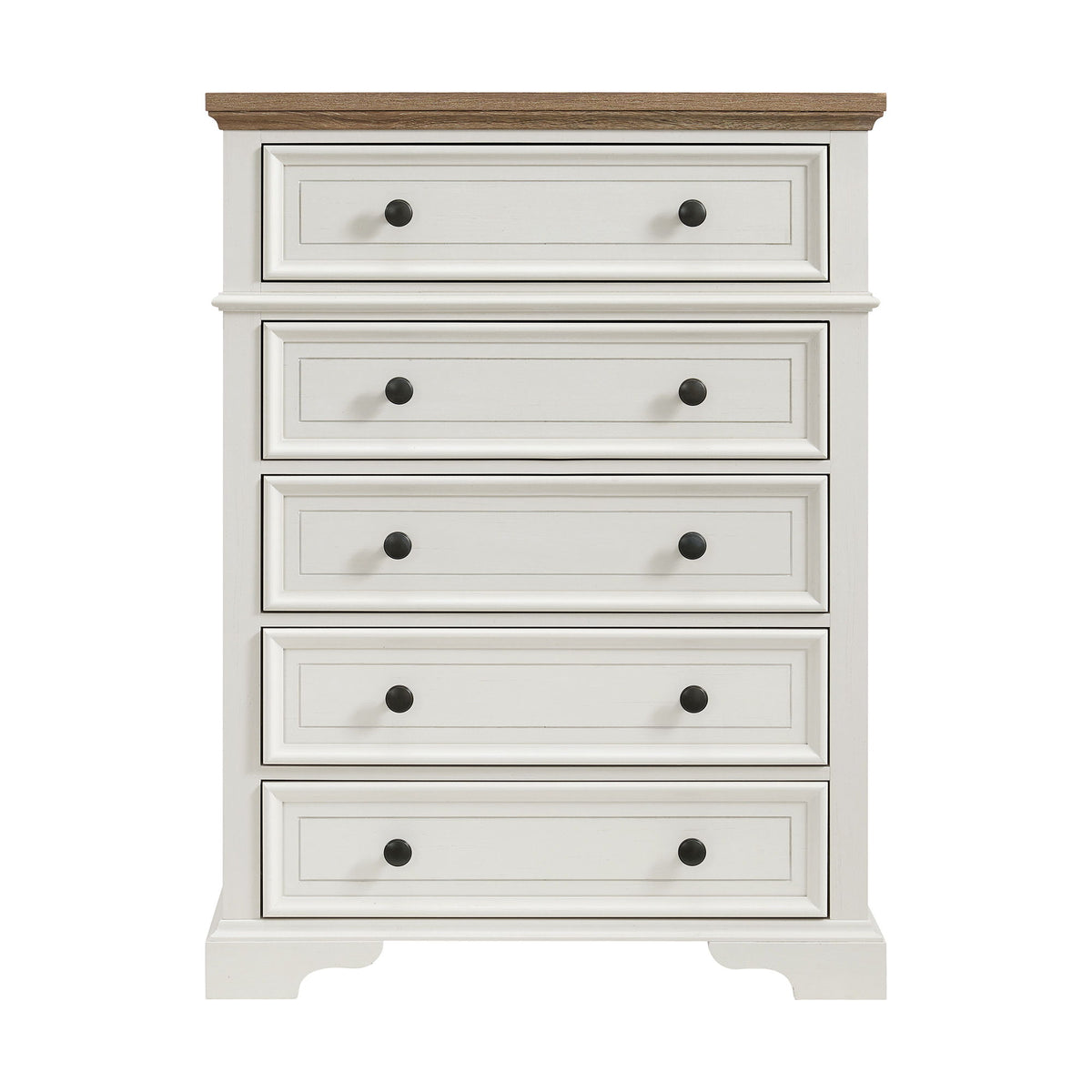 Eastwood - Youth 5-Drawer Chest - Brown And White
