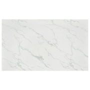 Athena Rectangular 64-inch Faux Marble Dining Table Chrome